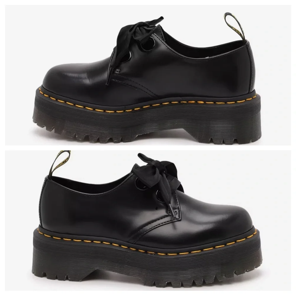 Dr. Martens Women’s Holly Platform Oxford Leather Black Size 5